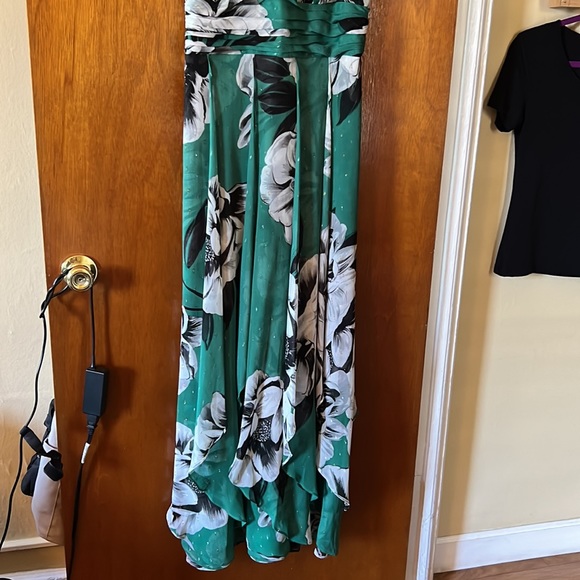 Calvin Klein metallic embroidered Floral print maxi dress - Picture 2 of 9